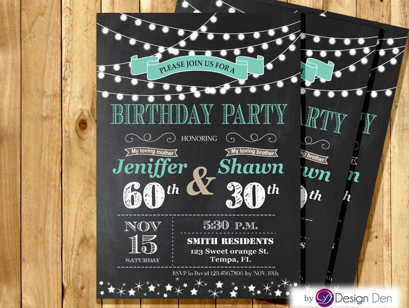 Joint Birthday Party Invitations Joint Birthday Party Invitations