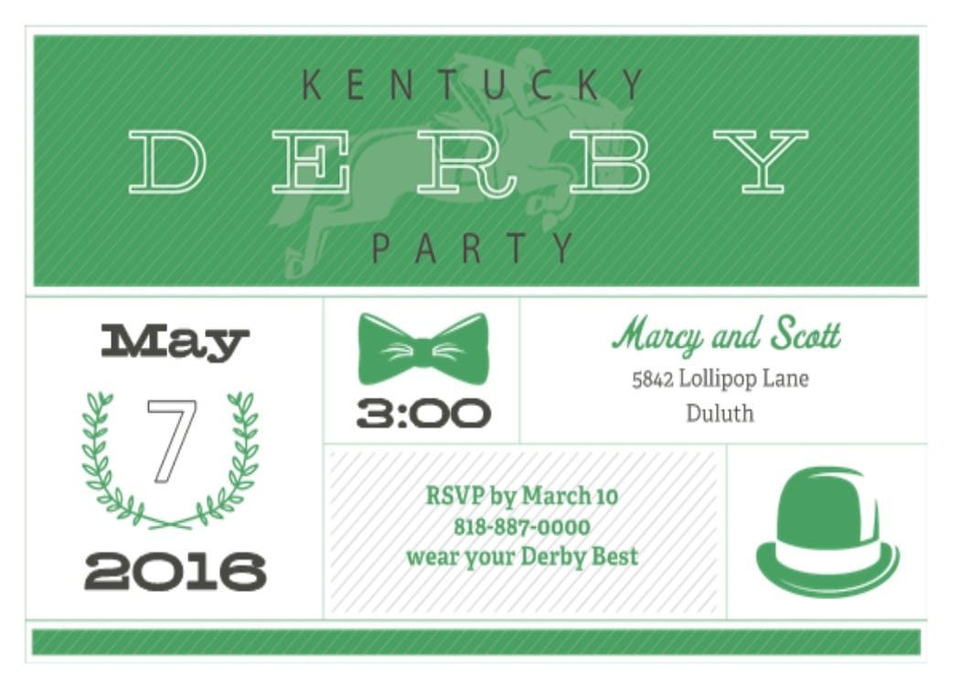 Kentucky Derby Party Invitations