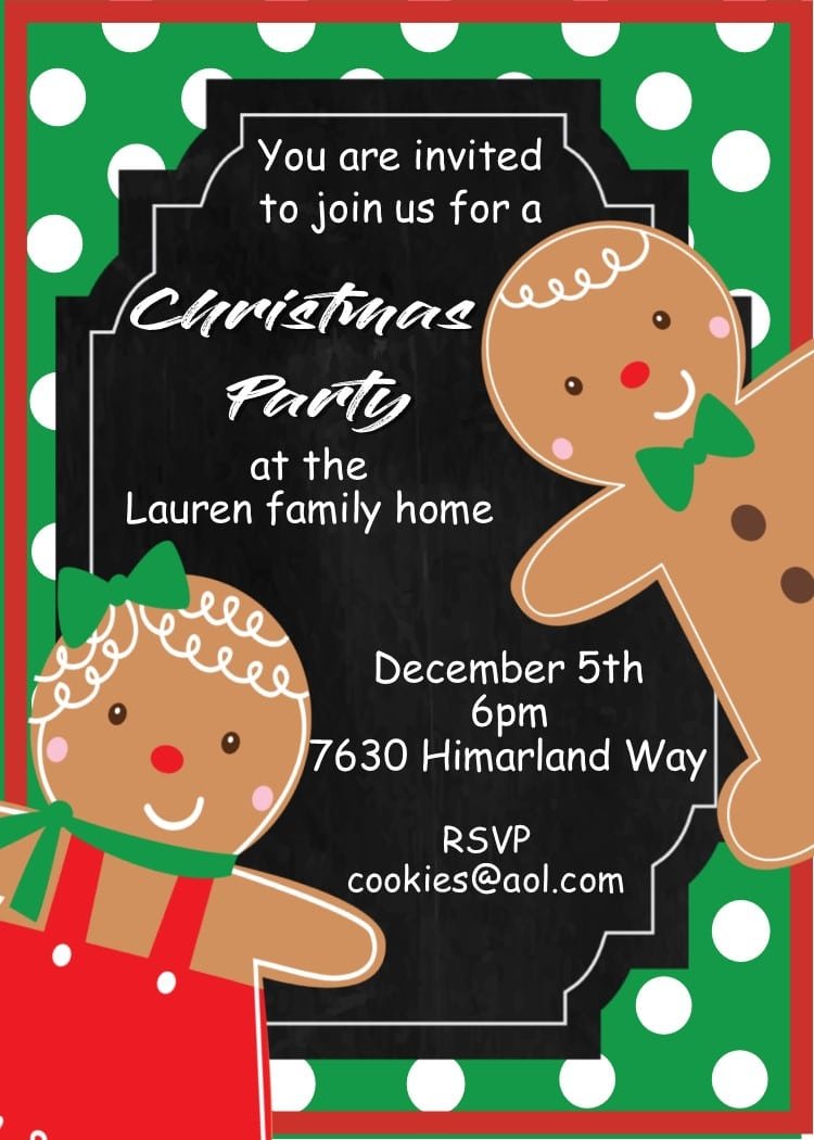 Kids And Family Christmas Party Invitations New For 2017