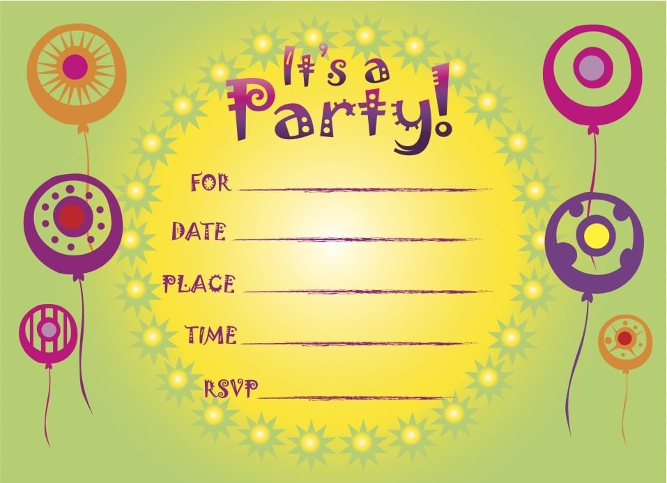 Kids Birthday Party Invitations