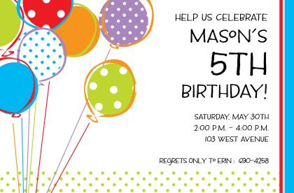 Kids Birthday Party Invitations