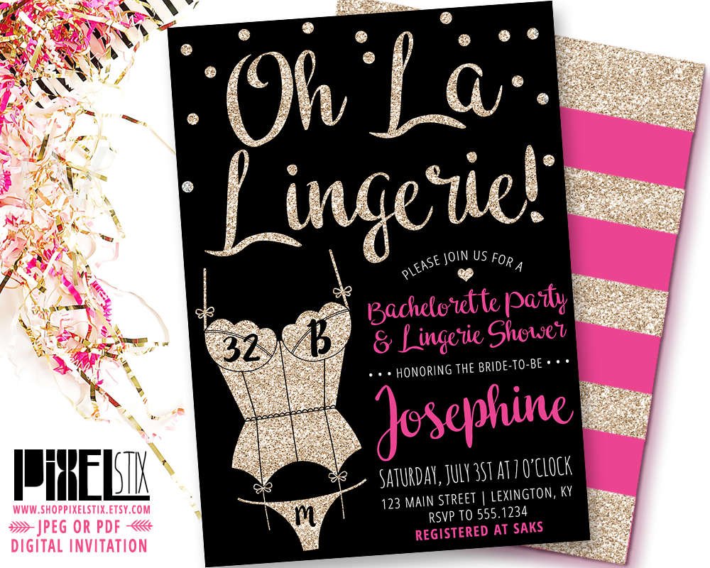Lingerie Party Invitations Lingerie Party Invitations Using An