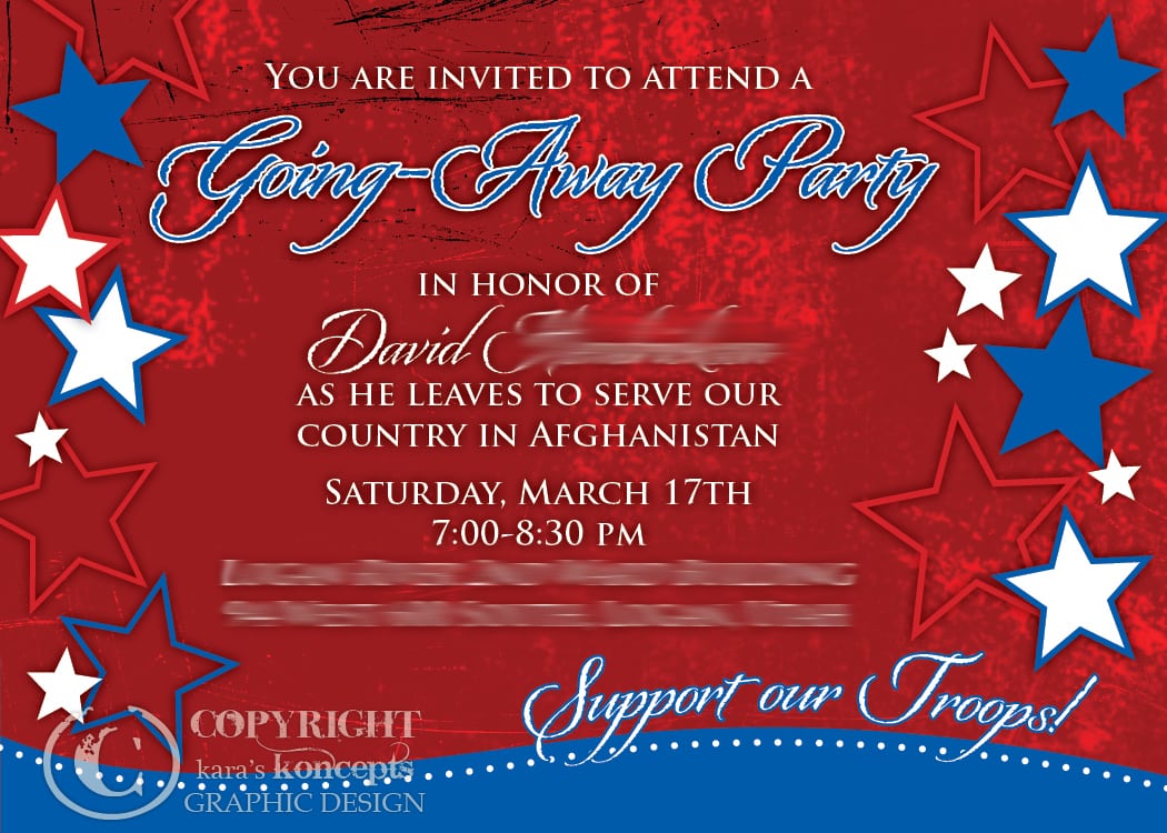 Military Going Away Party Ideas