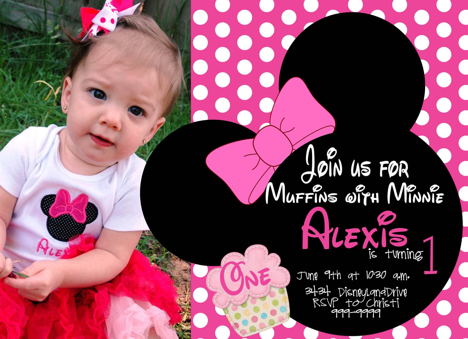 Minnie Mouse Birthday Invitations Templates