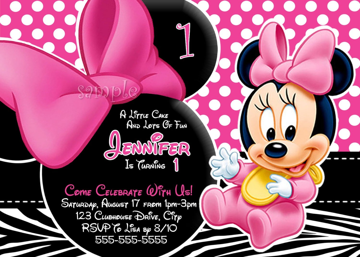 Minnie Mouse Invitation Template