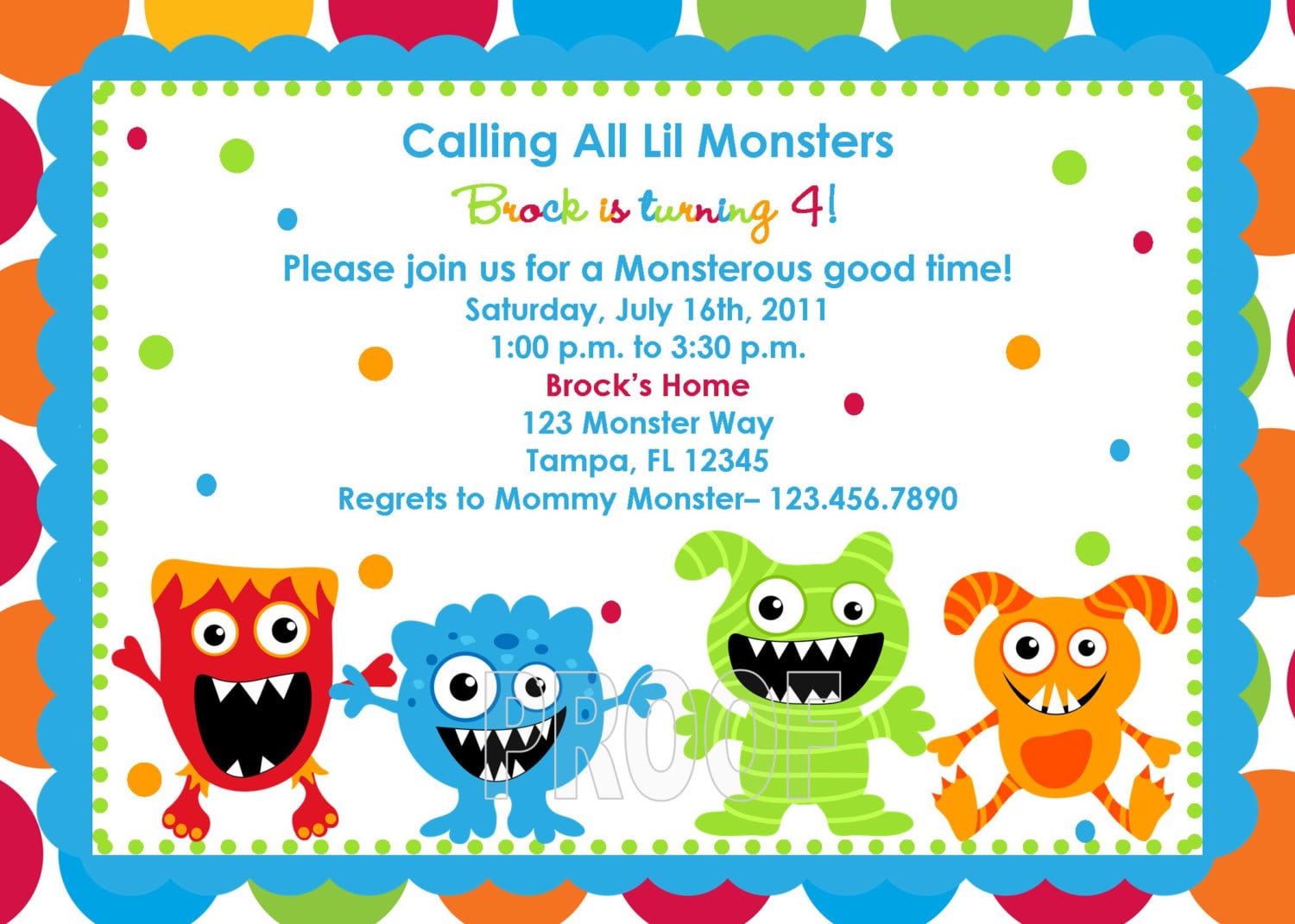 Monster Birthday Party Invitations Ideas