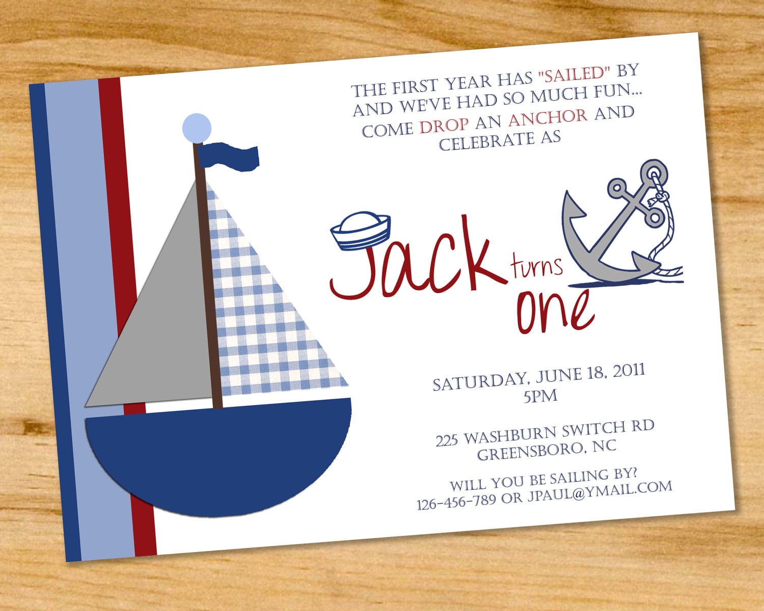 Nautical Birthday Party Invitations