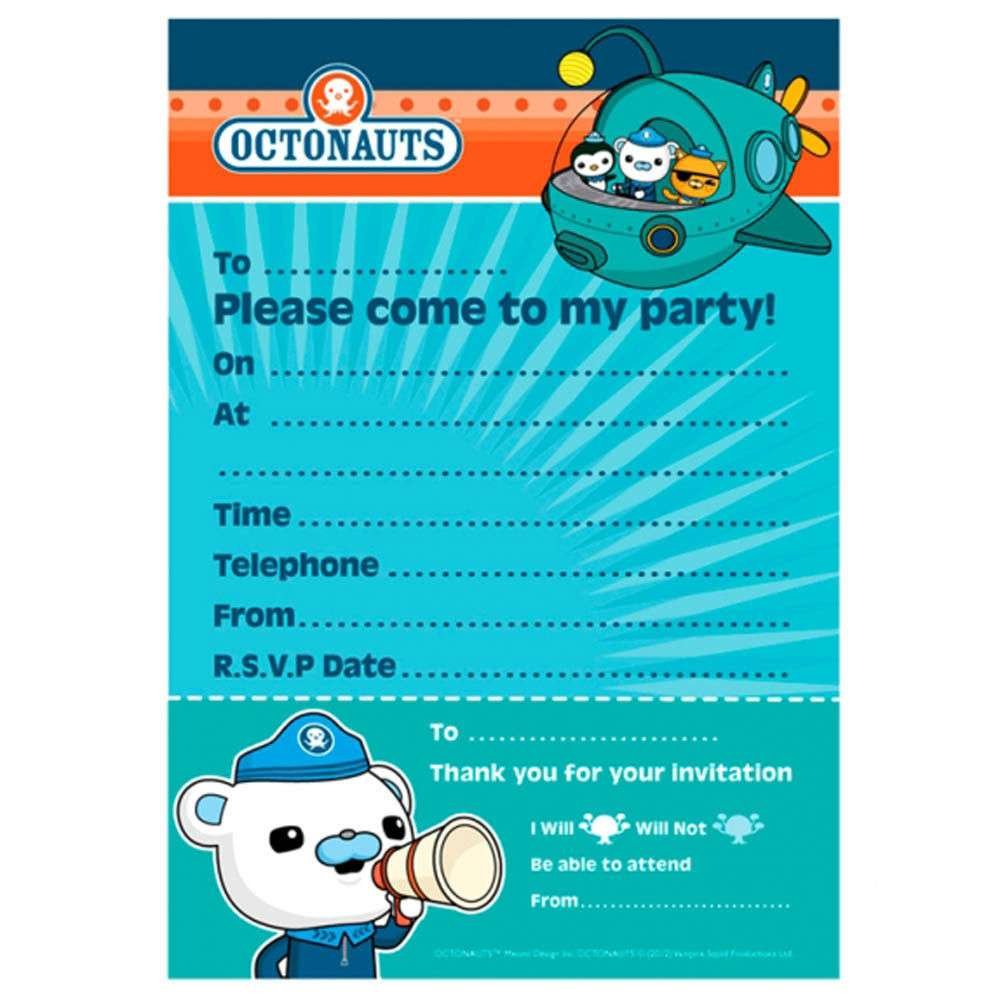 Octonauts Party Invitations (pack Of 20)