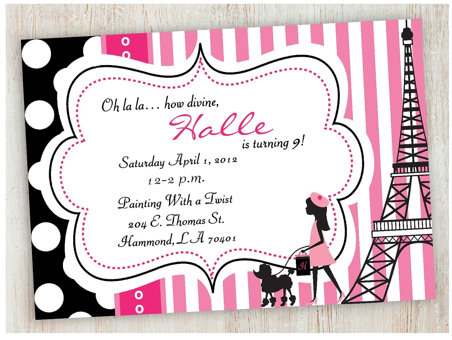 Paris Party Invitations