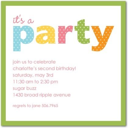 Party Invitations For Girls