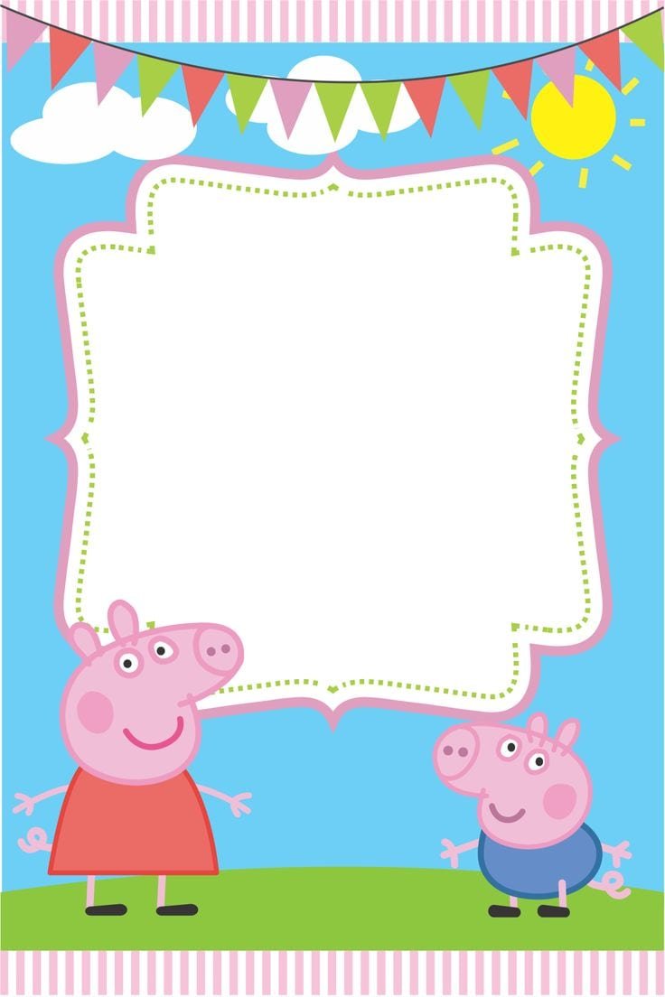 Peppa Pig Invite Card