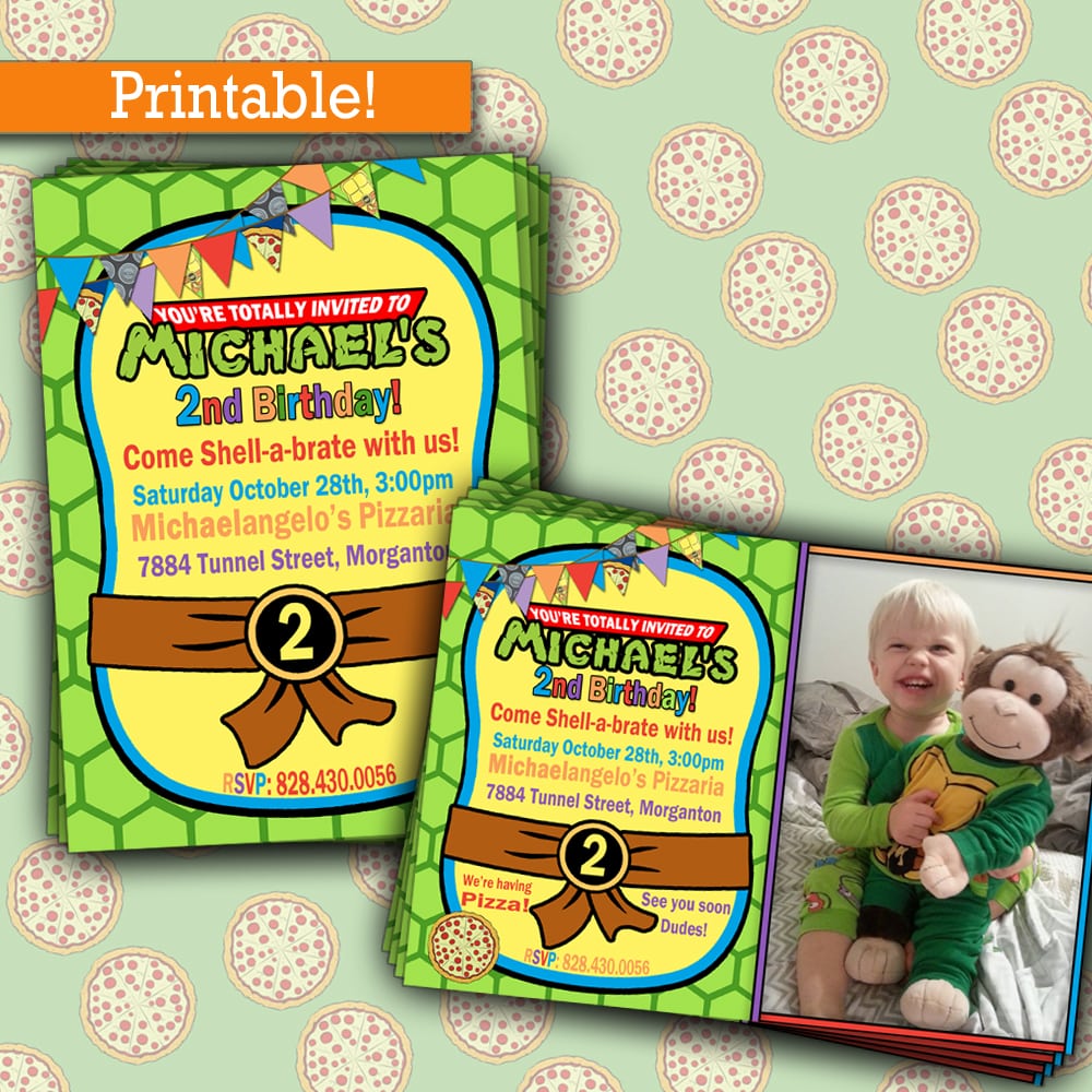 Personalize Teenage Mutant Ninja Turtles (tmnt) Photo Birthday