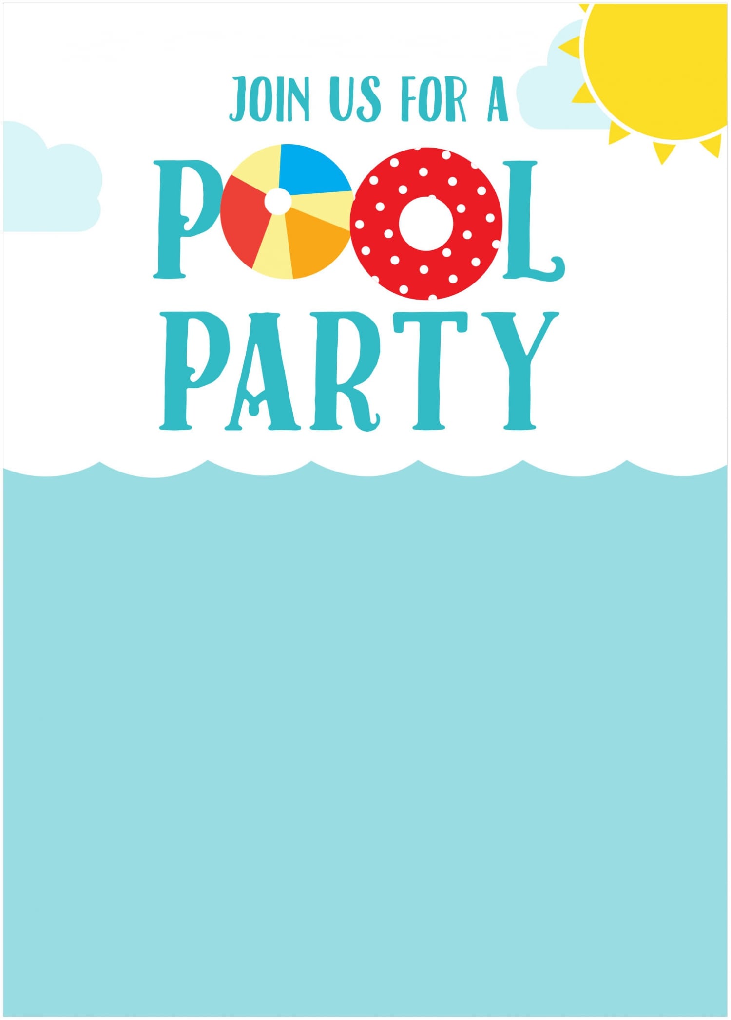 Pool Party Invitations Templates Free Pool Party Invitations