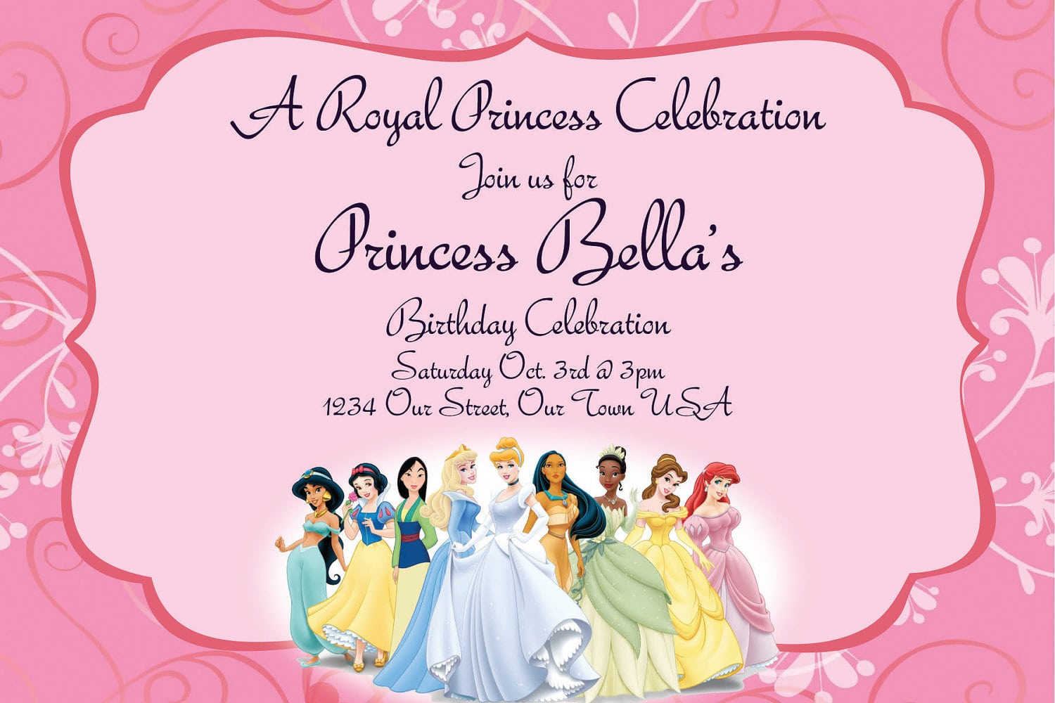 Princess Party Invitations Princess Party Invitations For