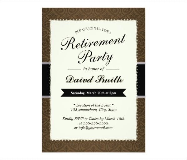 Printable Retirement Invitation