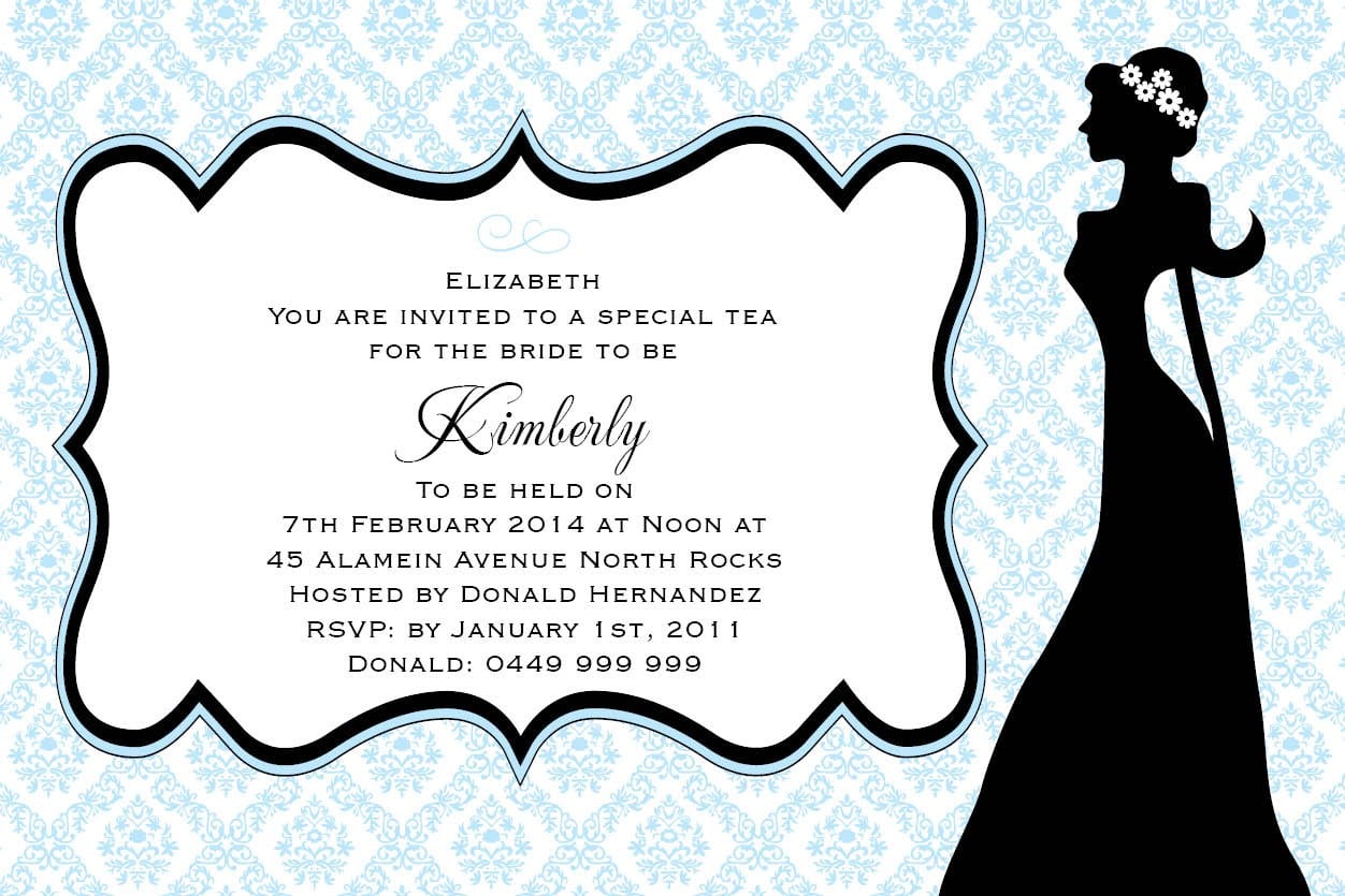 Retro Tea Time Postcard In Lolly Peach Invitation