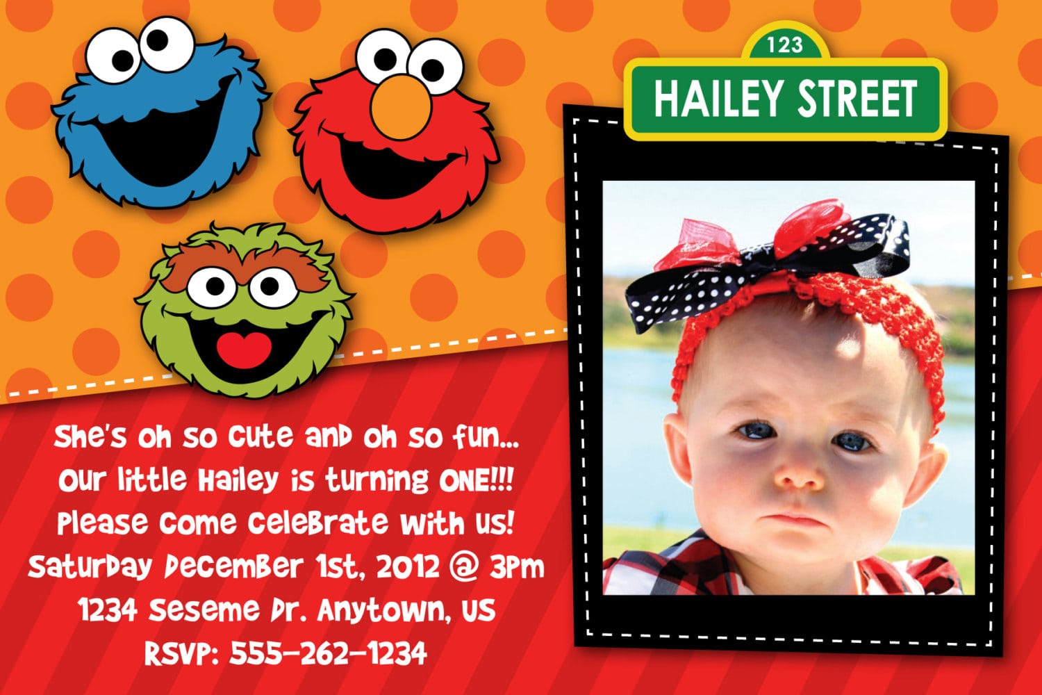 Sesame Street 2nd Birthday Invitations