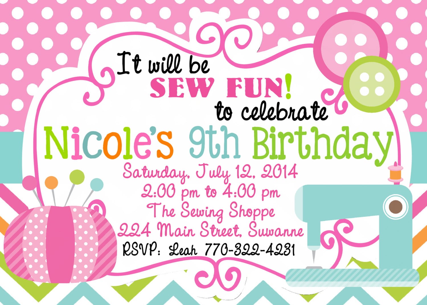 Sewing Invitations