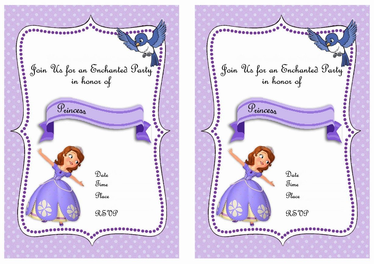 Sofia The First Party Invitations Sofia The First Party