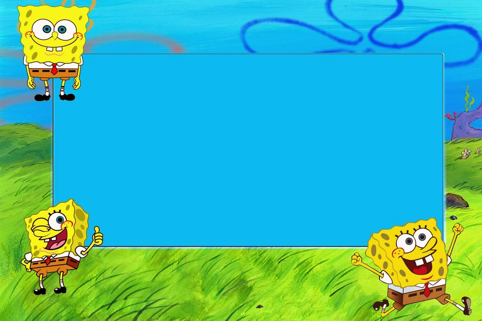 Spongebob Squarepants  Free Printable Cards And Invitations