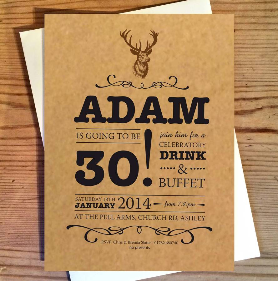 Stag Birthday Invitations By The Wild Partridge