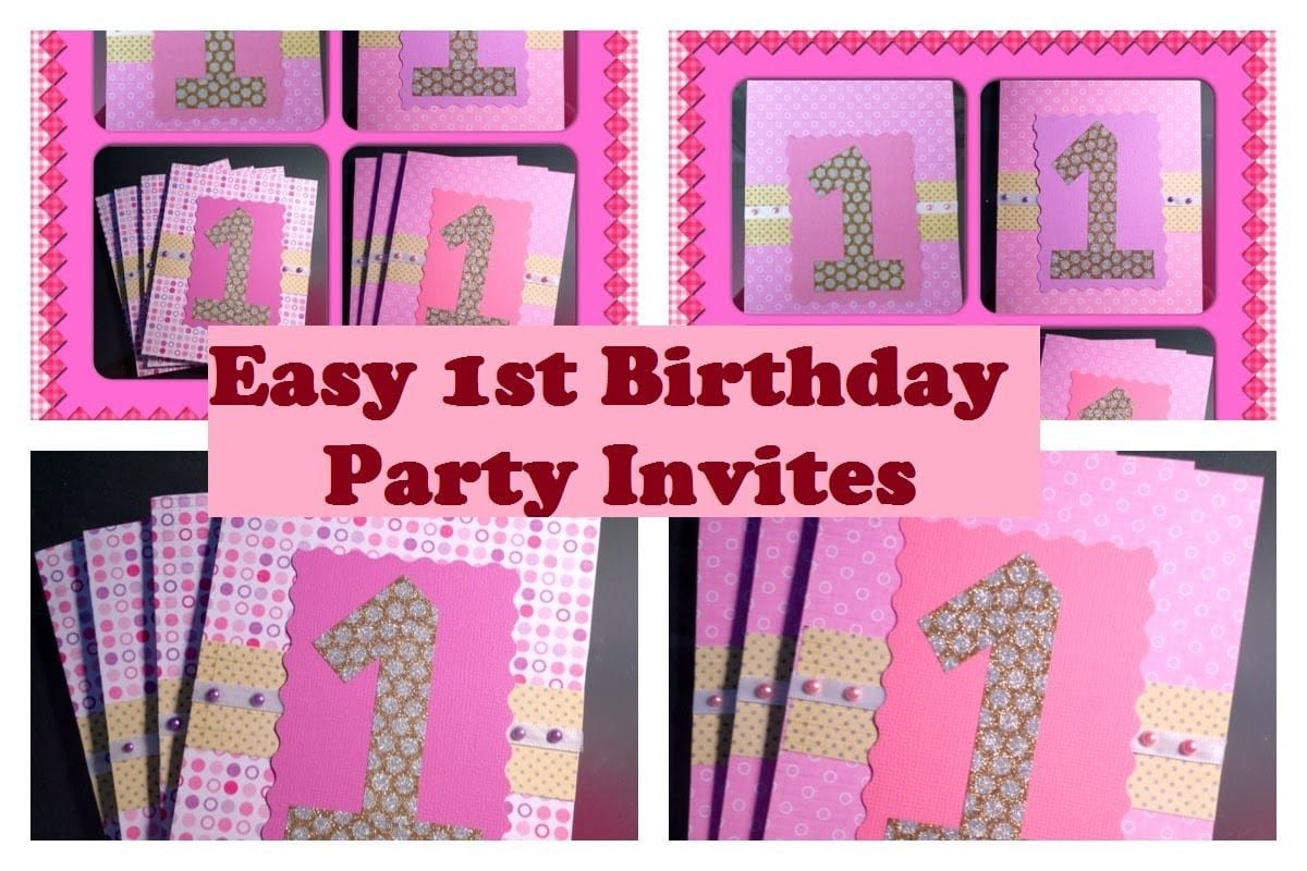Super Easy 1st Birthday Invitations