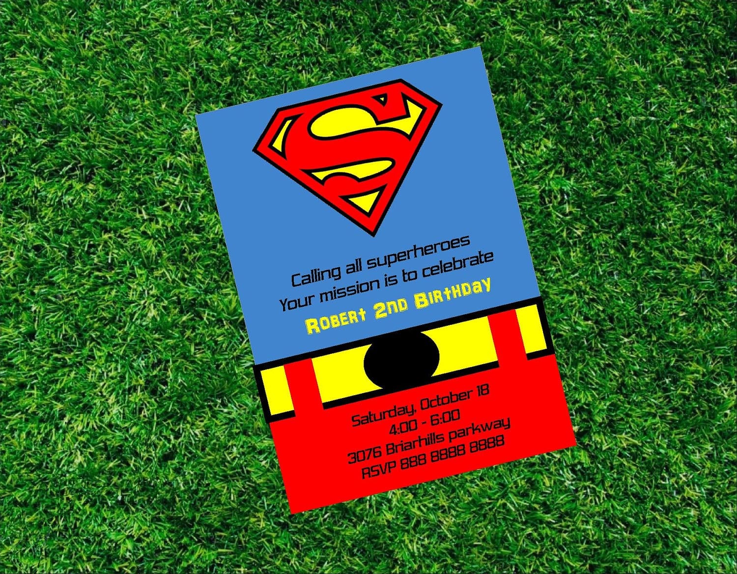 Superman Birthday Party Invitations