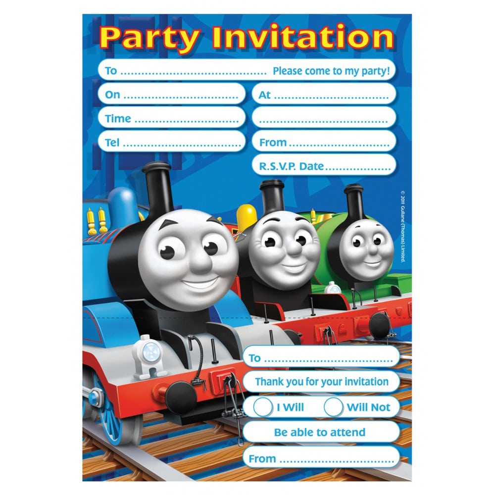 Thomas & Friends Party Invitations