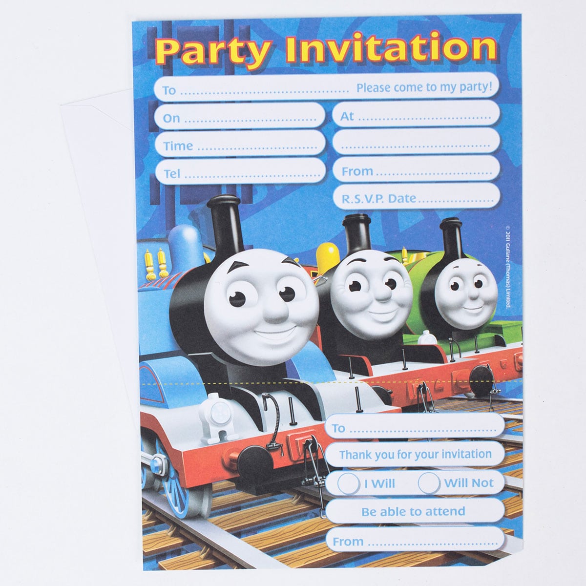 Thomas The Tank Engine Party Invitations, Pack Of 20