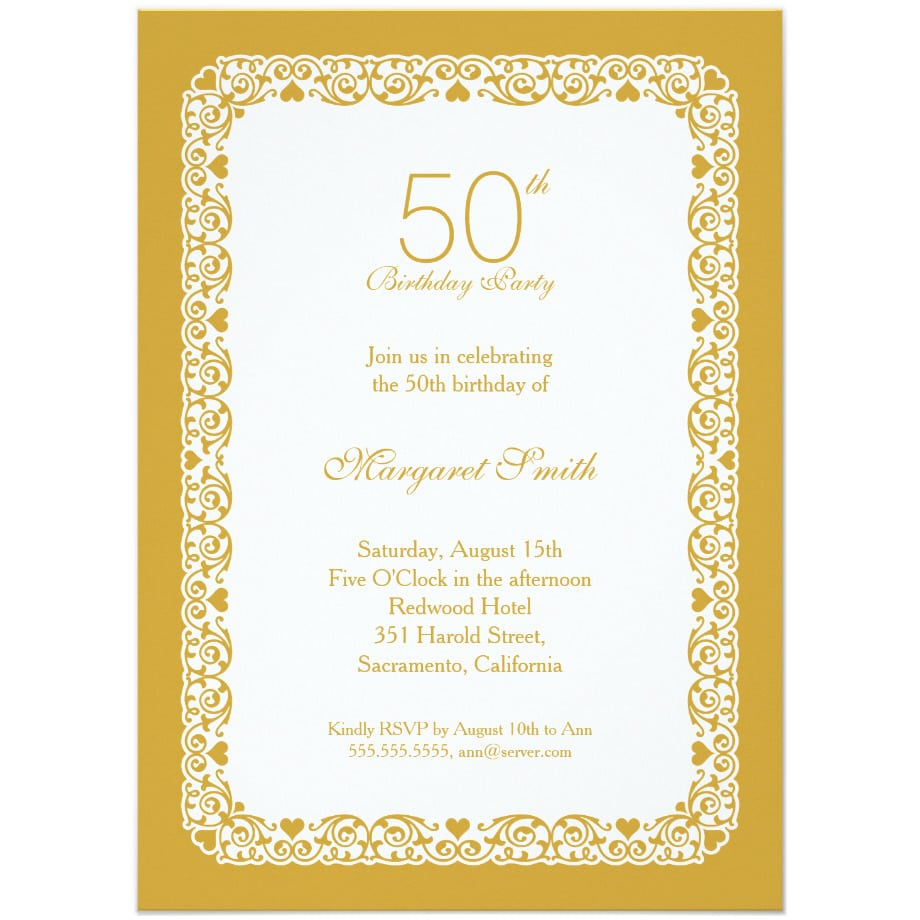 Top 14 50th Birthday Party Invitations For Your Inspiration