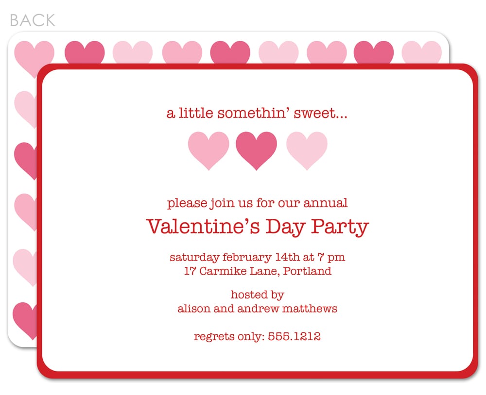 Valentine's Day Party Invitations Valentines Day Party Invitations