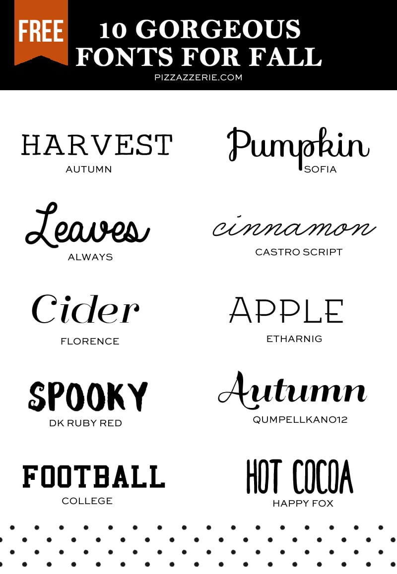 10 Fall Fonts To Download Now