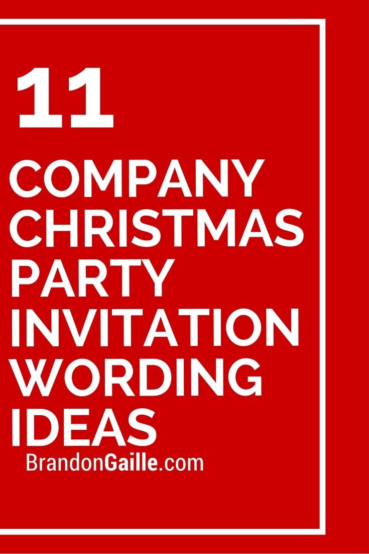 11 Company Christmas Party Invitation Wording Ideas