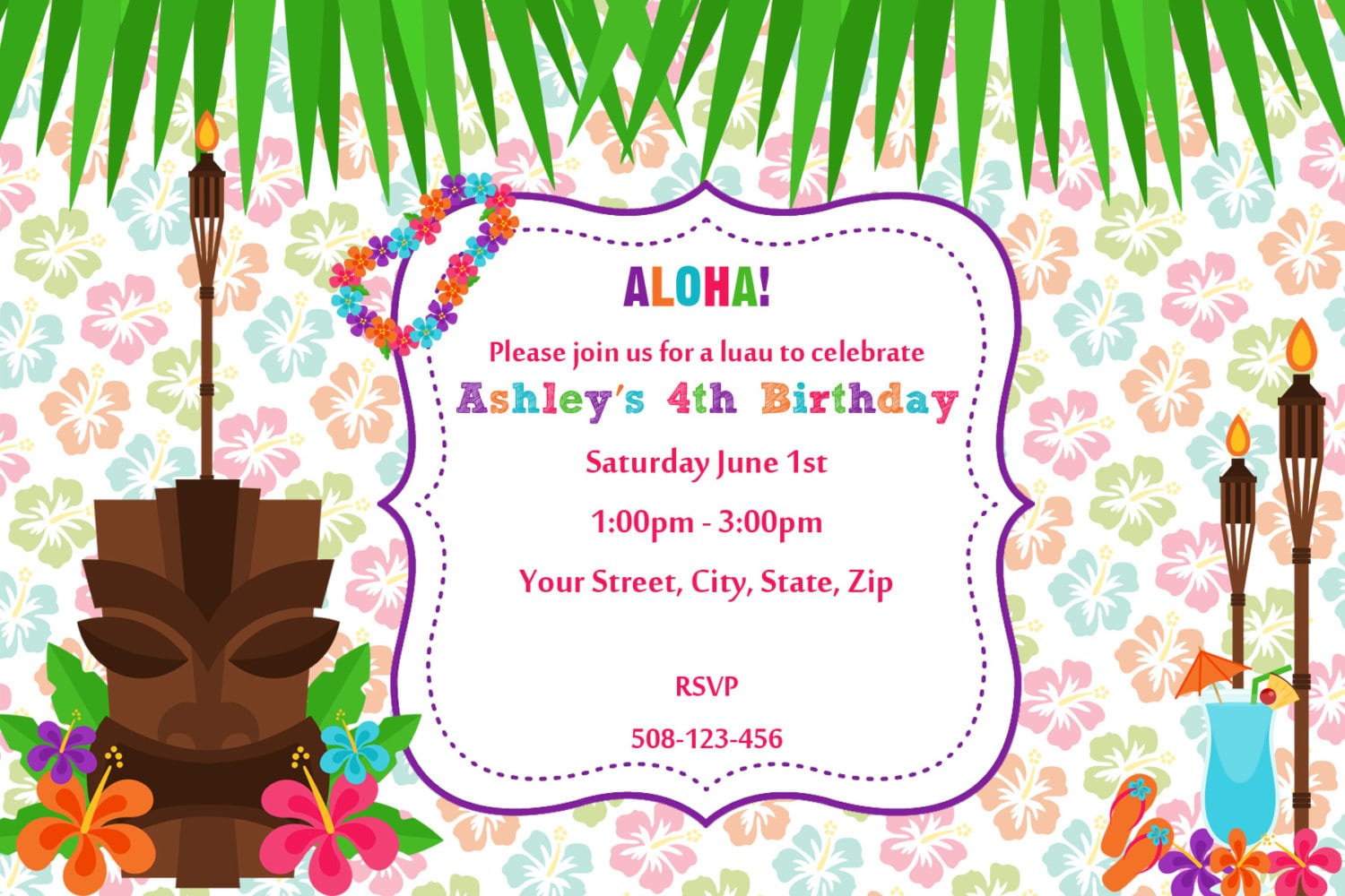 20+ Luau Birthday Invitations Designs