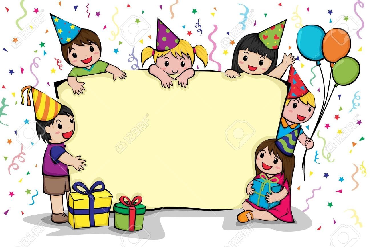 A Vector Illustration Of A Birthday Party Invitation Card Royalty