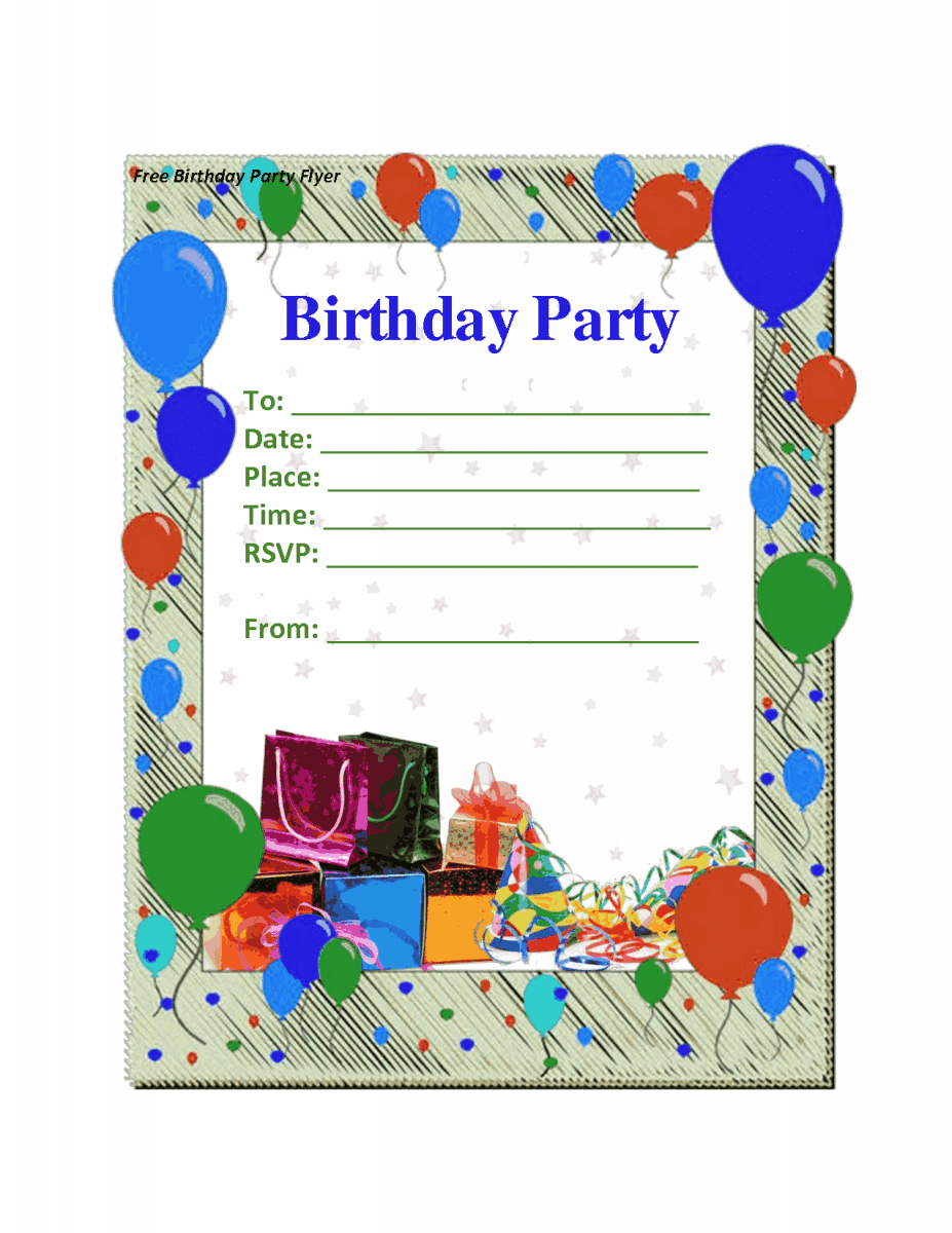 Boys Birthday Party Invitations Templates