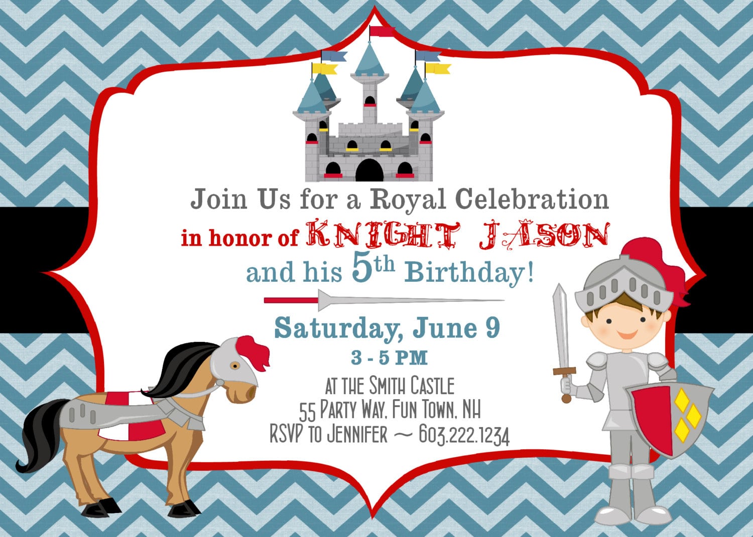 Castle Birthday Invitations