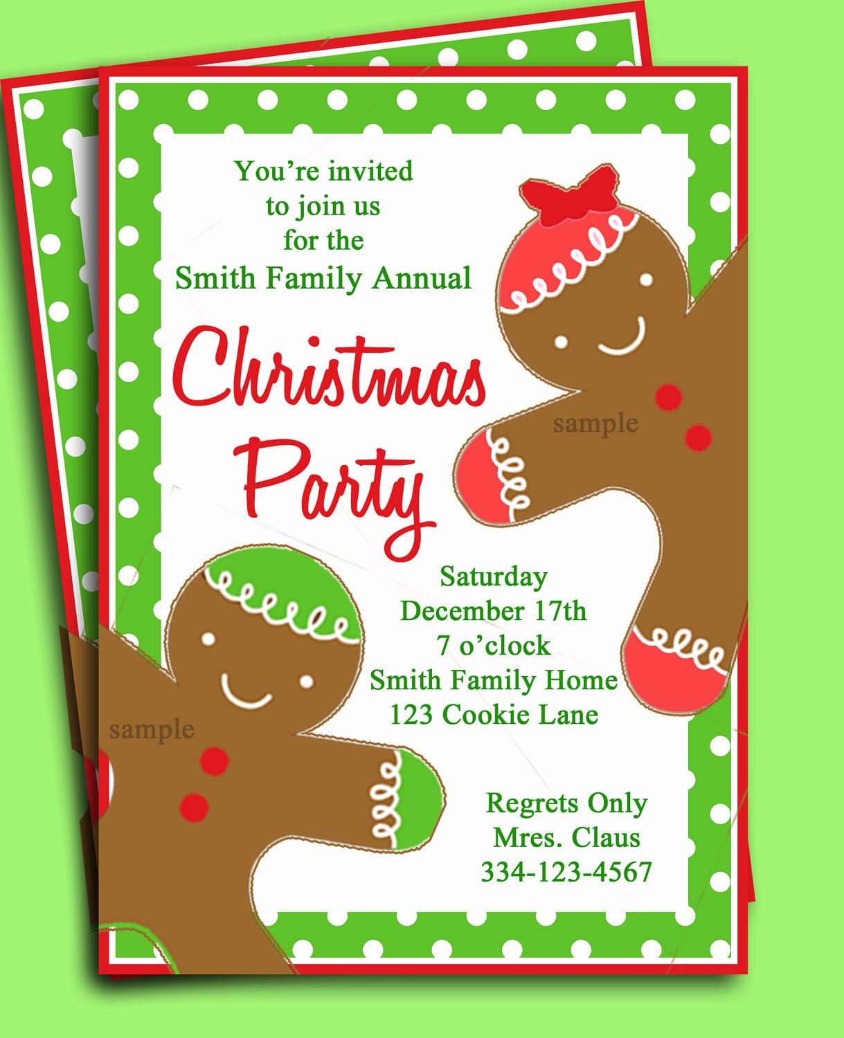 Christmas Party Kids Invitation