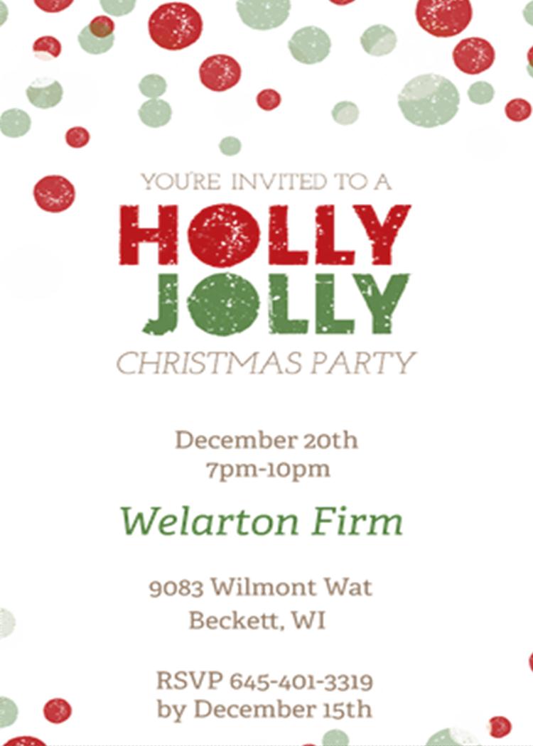 Christmas Work Party Invitations