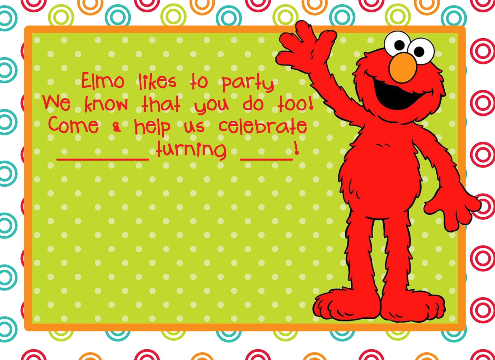 Create Elmo Birthday Party Invitations Ideas