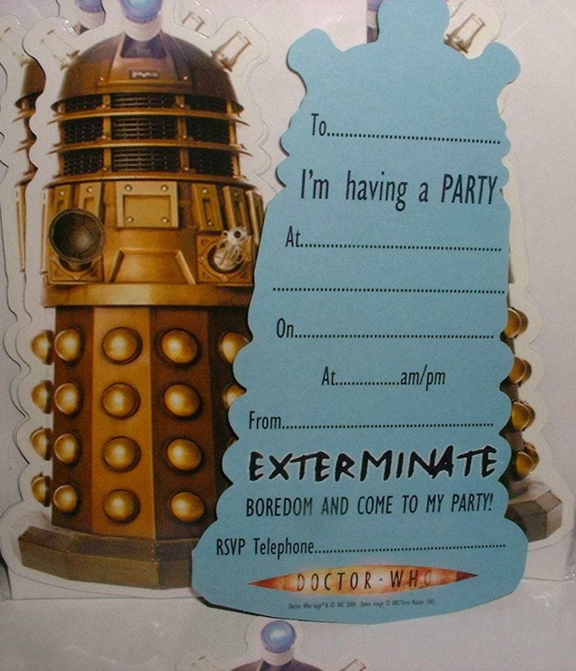 Doctor Who Party Invitations