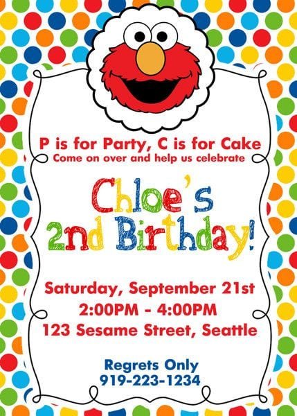 Elmo Party Invitations Elmo Party Invitations Combined With
