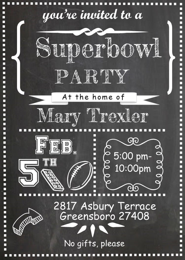 Exciting Super Bowl Party Invitations As Prepossessing Ideas Free