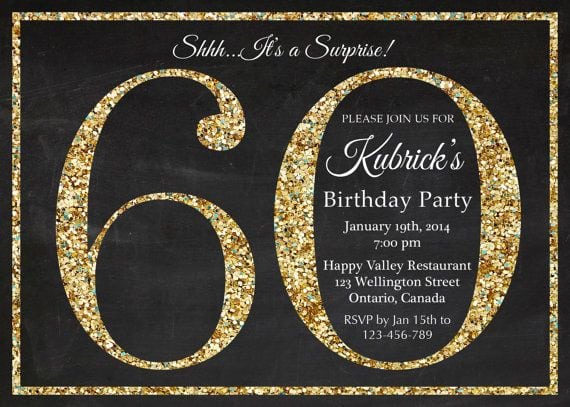 Free 60th Birthday Invitations Templates