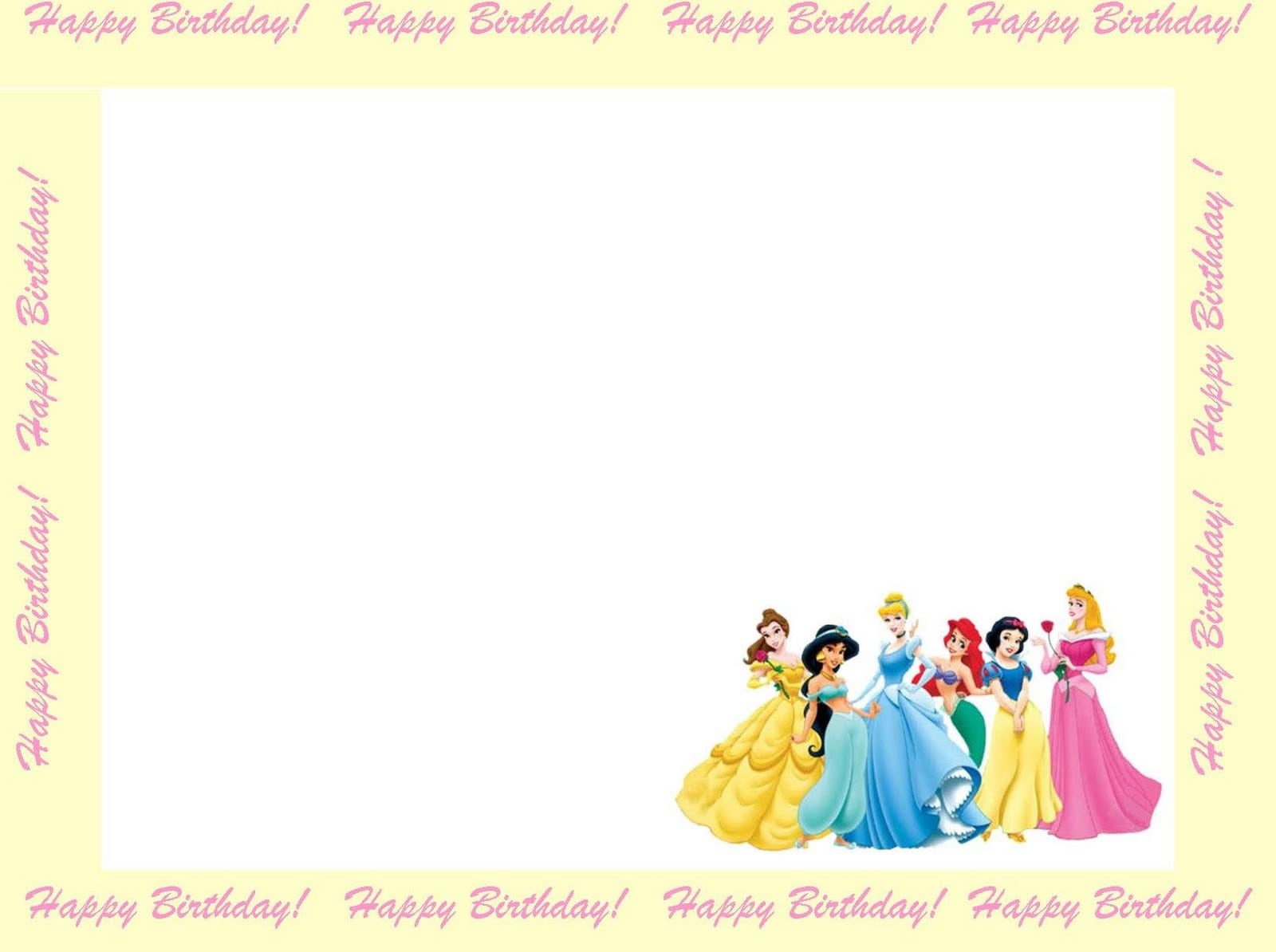 Free Princess Invitations To Print