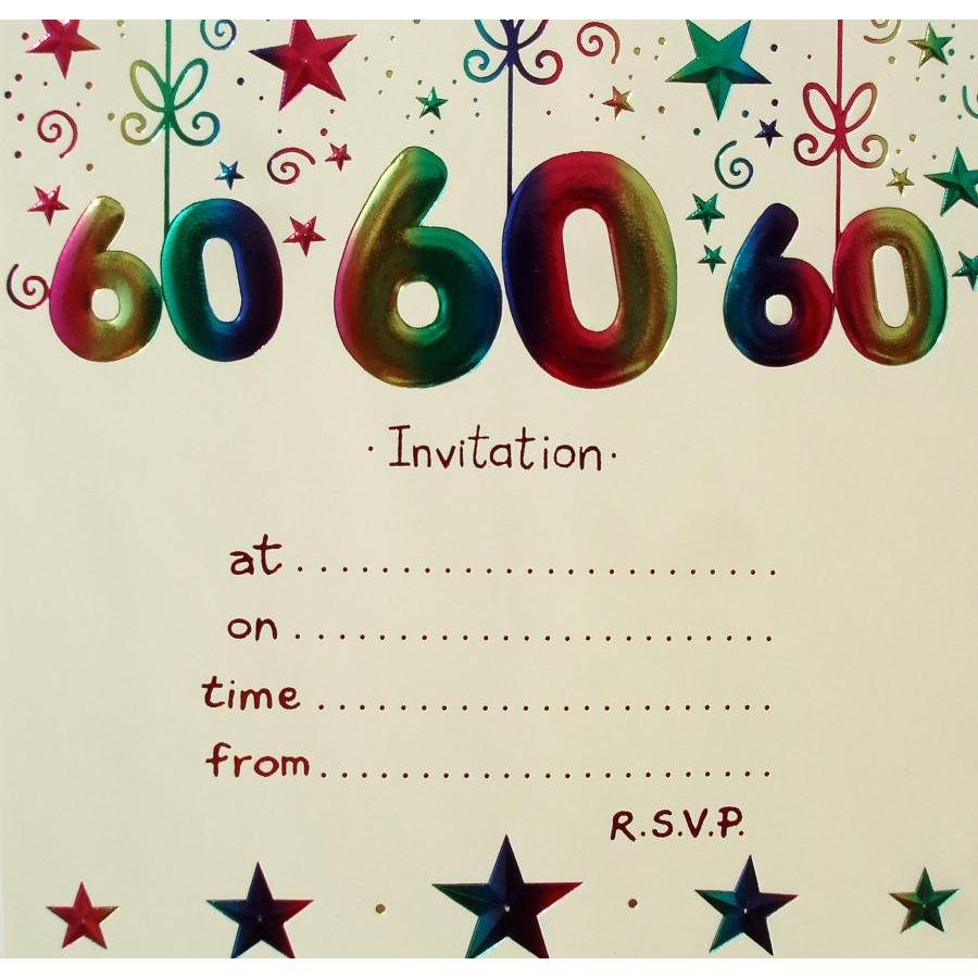 Free Printable 60th Birthday Party Invitations