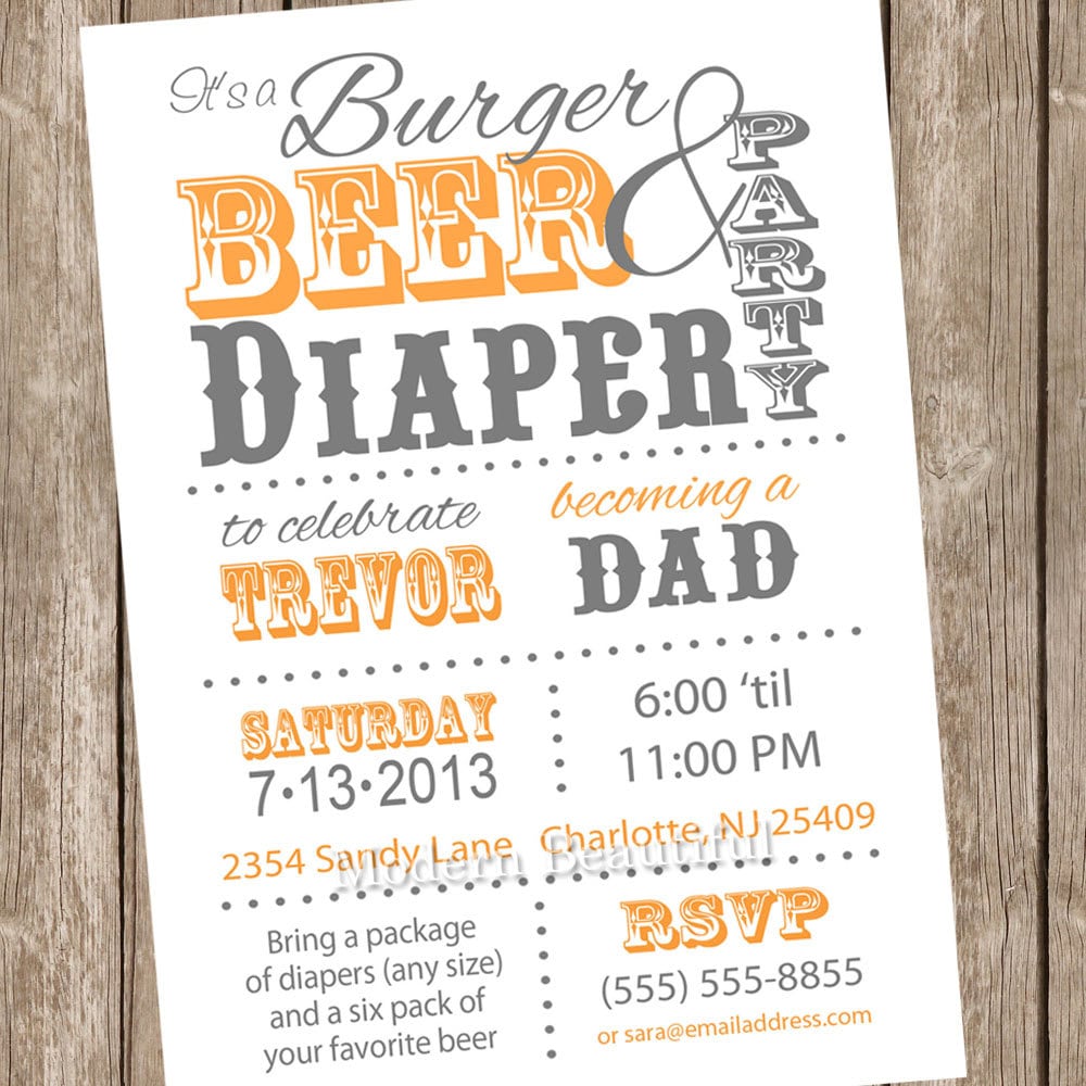Free Printable Diaper Party Invitations