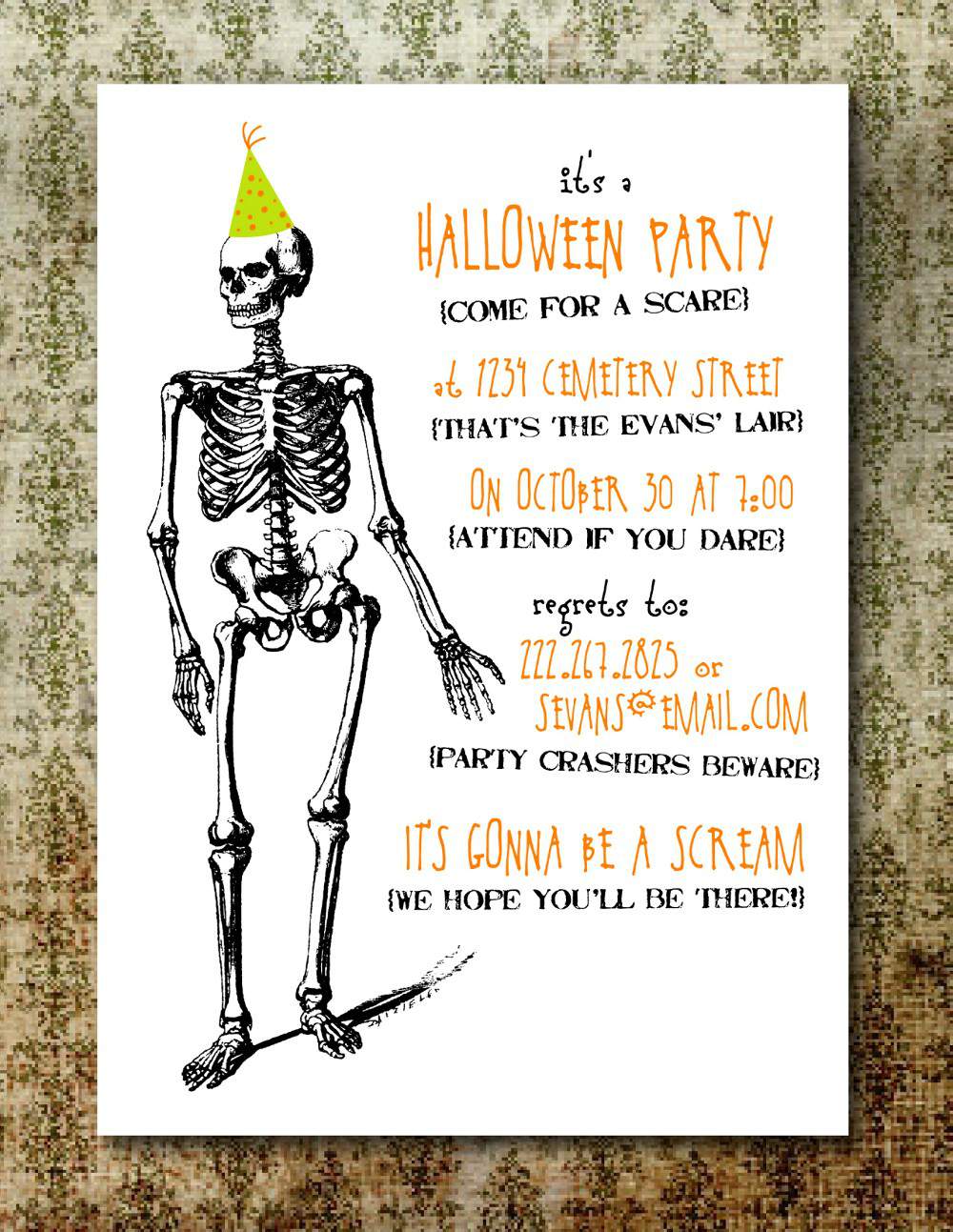 Free Printable Halloween Invitation Templates