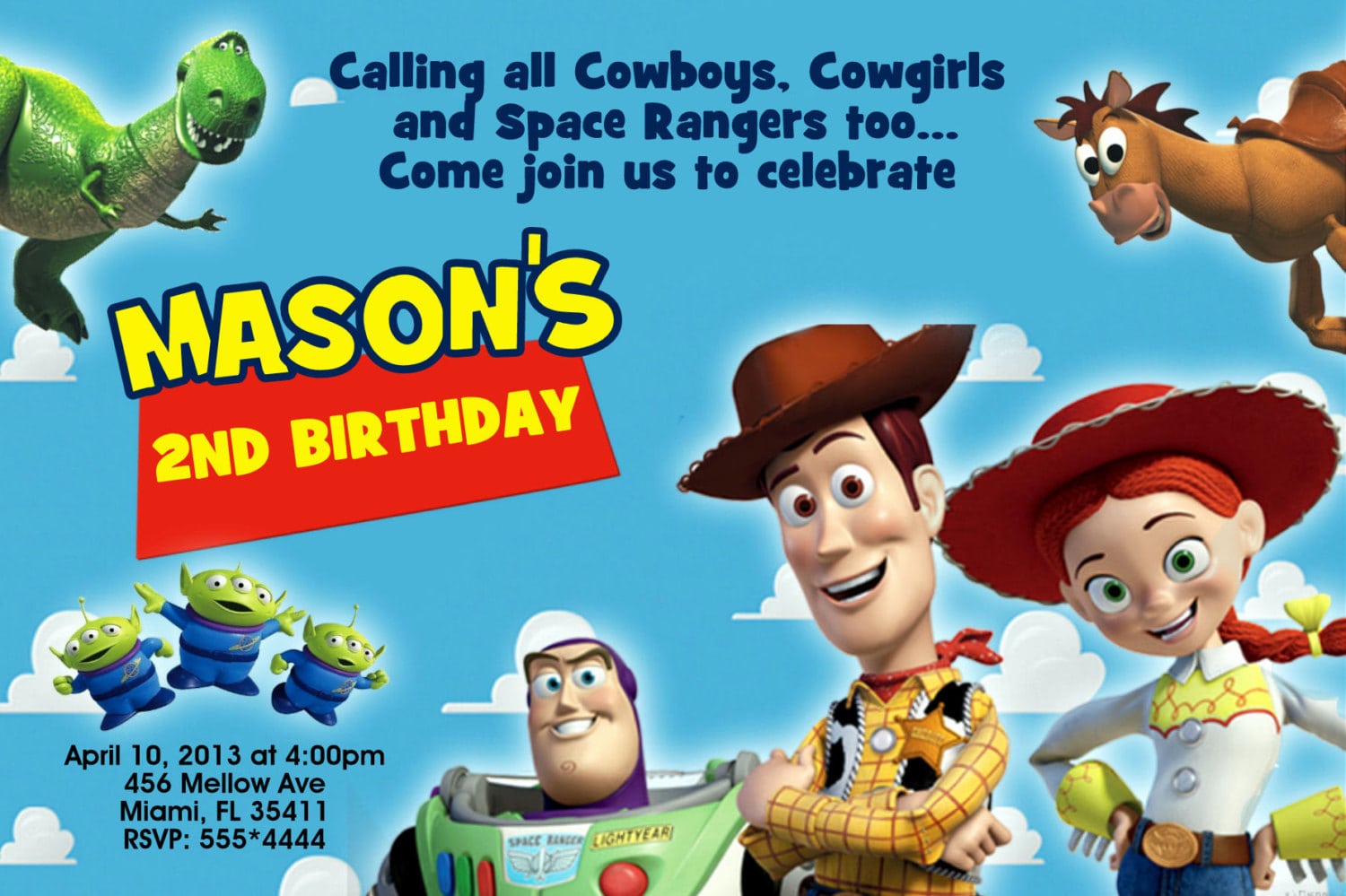 Free Printable Toy Story Birthday Invitations