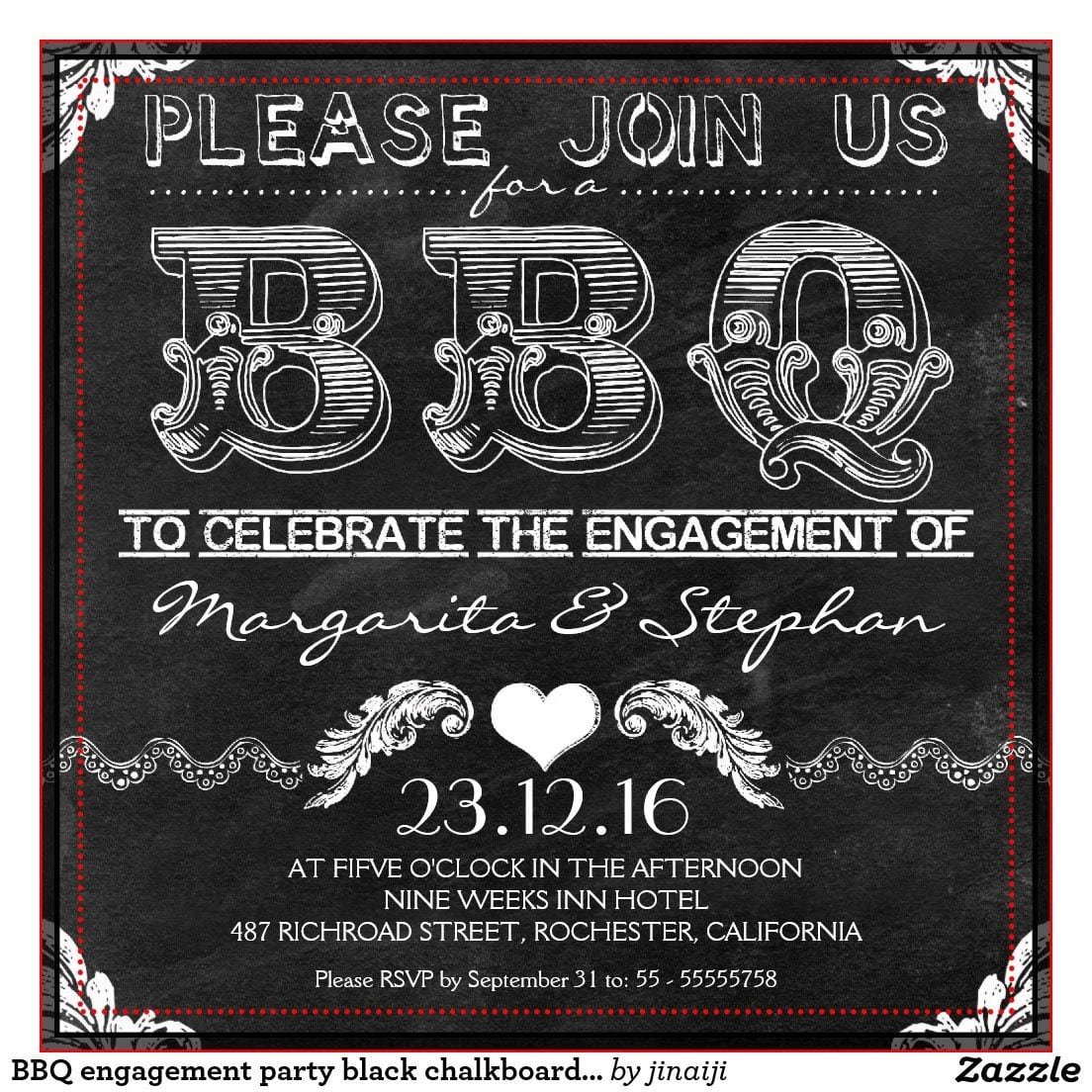 I Do Bbq Engagement Party Invitations
